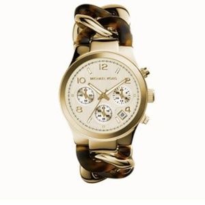 Michael Kors Women's MK4222 Chain Watch Gold/Tort